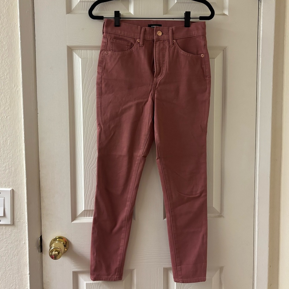 Express Women's Pink Skinny Jeans